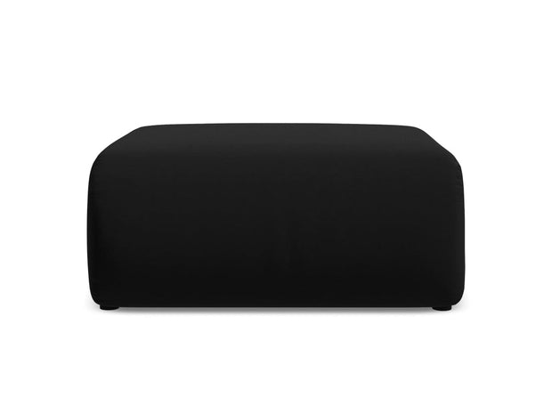 Makamii Taburet tapitat cu stofa, Ekahi Velvet C30 Negru, l94xA89xH40 cm