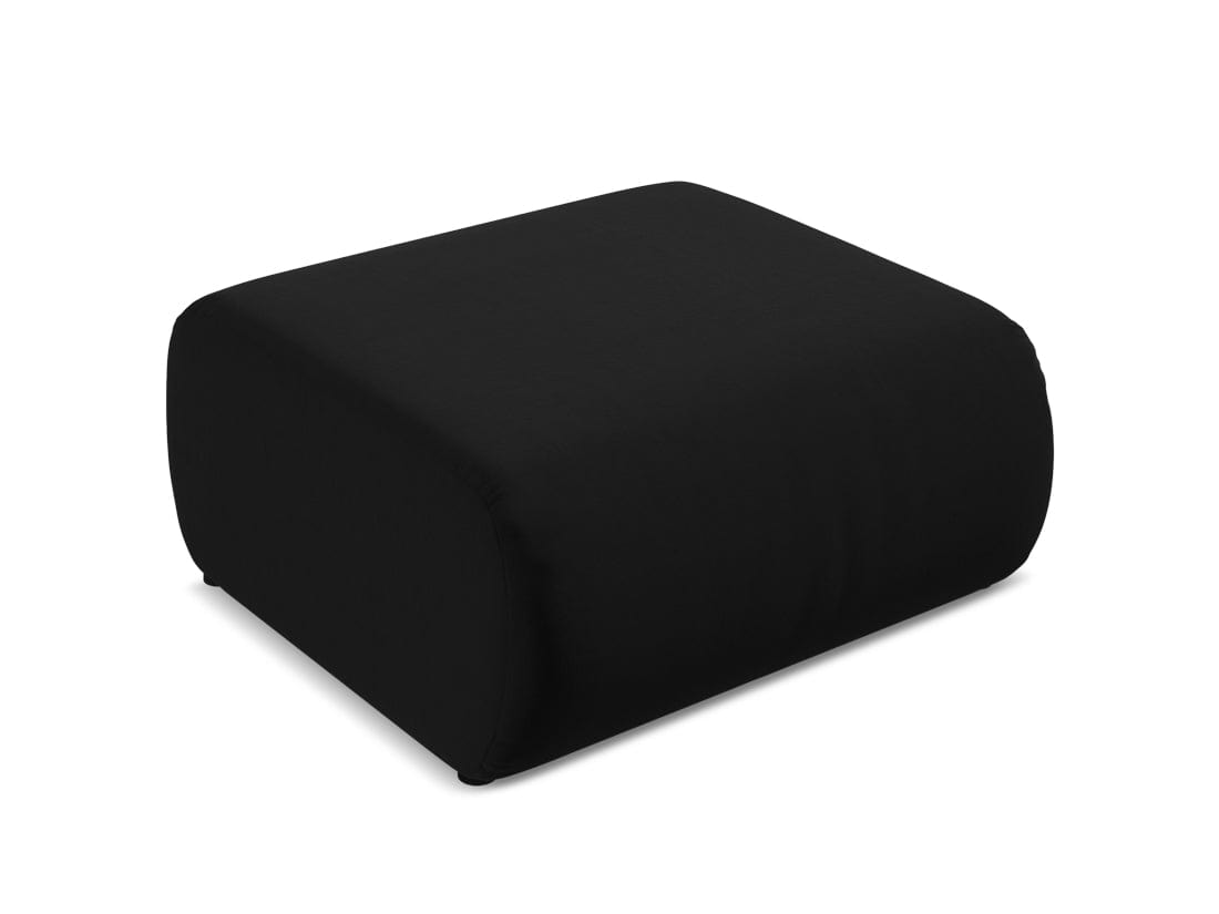 Makamii Taburet tapitat cu stofa, Ekahi Velvet C30 Negru, l94xA89xH40 cm