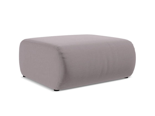 Makamii Taburet tapitat cu stofa, Ekahi Velvet C8 Lila / Negru, l94xA89xH40 cm