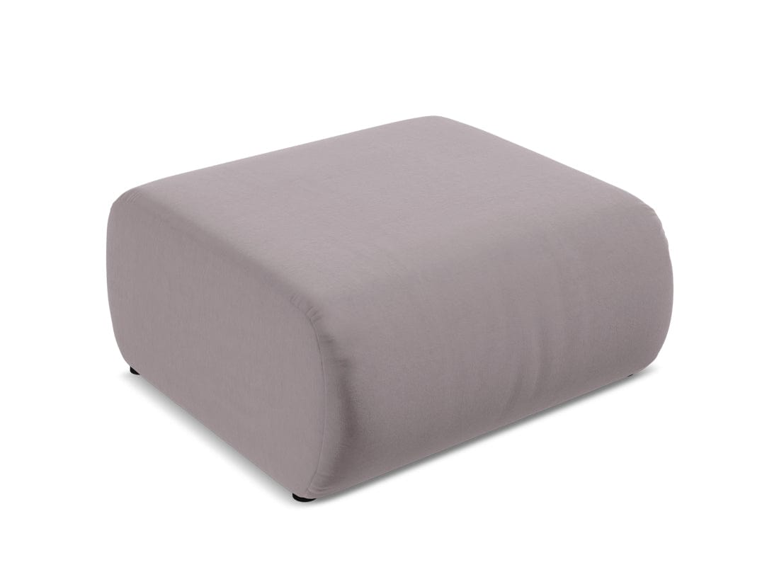 Makamii Taburet tapitat cu stofa, Ekahi Velvet C8 Lila / Negru, l94xA89xH40 cm