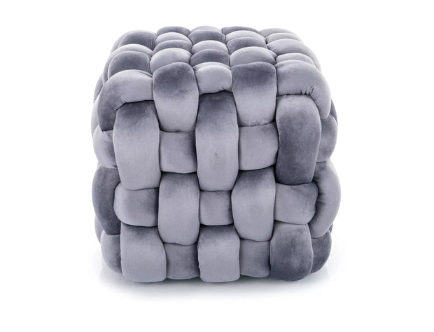 Signal Taburet tapitat cu stofa, Fasir Velvet Gri, l45xA45xH41 cm