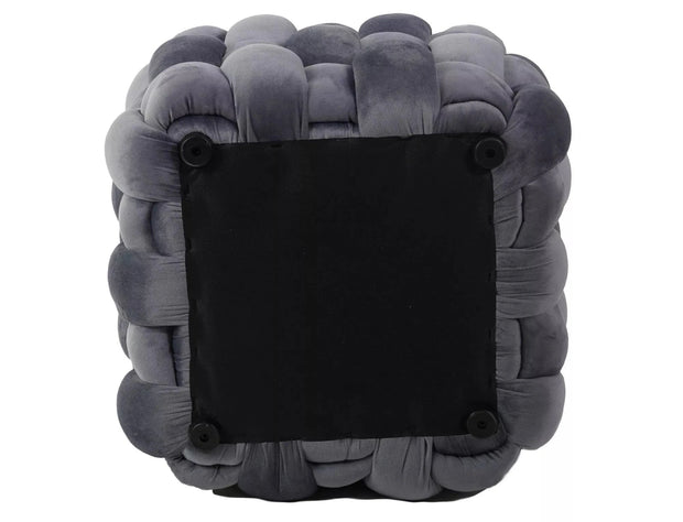 Signal Taburet tapitat cu stofa, Fasir Velvet Gri, l45xA45xH41 cm