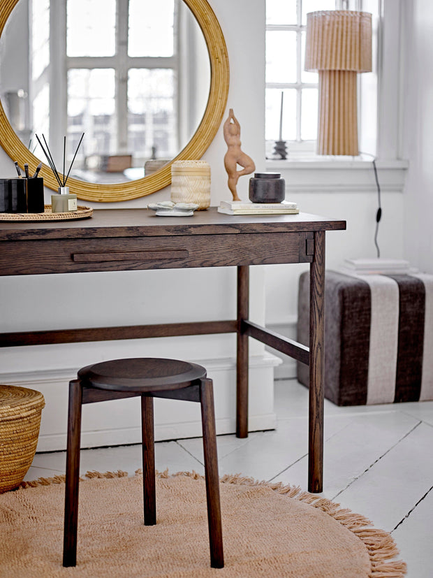 Taburet tapitat cu stofa, Flint Maro, l45xA45xH45 cm (3)