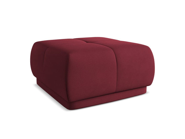 Makamii Taburet tapitat cu stofa, Hoku C10 Bordeaux / Negru, l60xA60xH35 cm