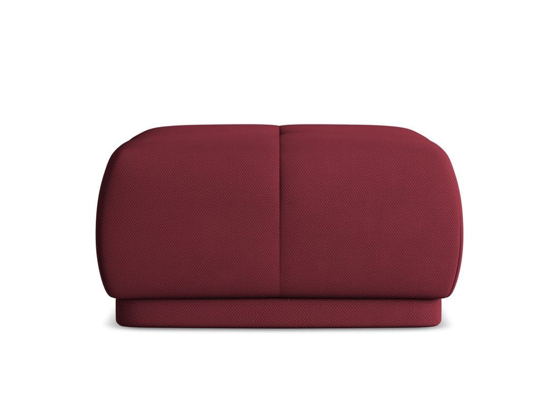 Makamii Taburet tapitat cu stofa, Hoku C10 Bordeaux / Negru, l60xA60xH35 cm