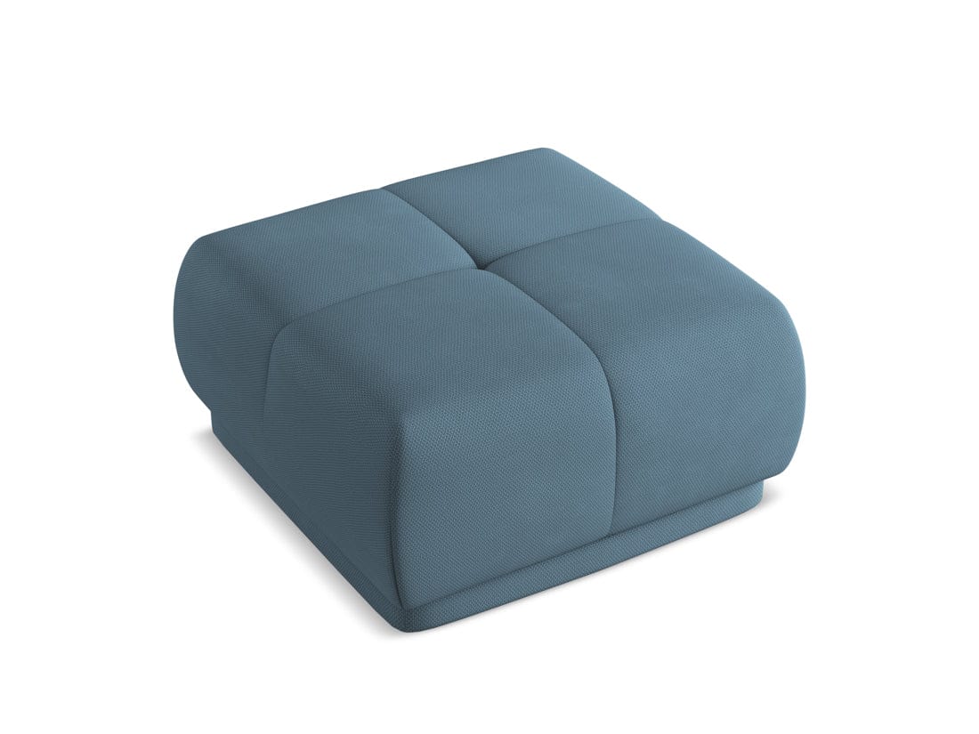 Makamii Taburet tapitat cu stofa, Hoku C11 Albastru / Negru, l60xA60xH35 cm