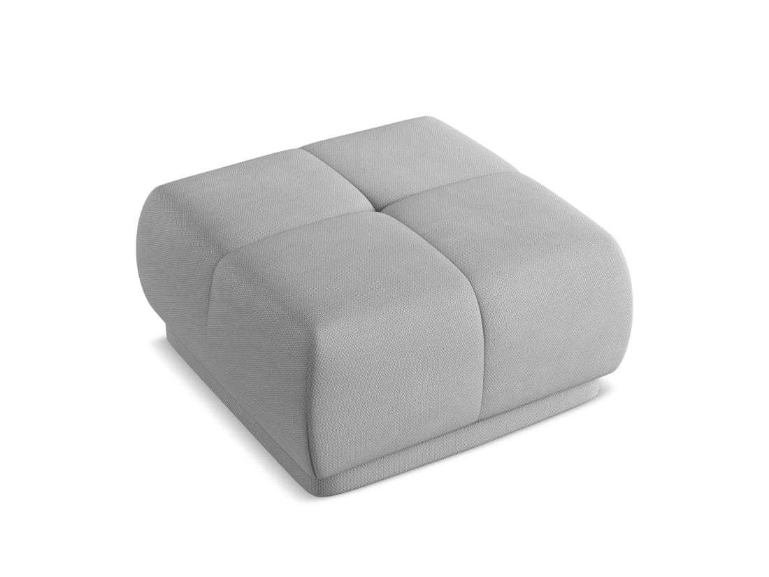 Makamii Taburet tapitat cu stofa, Hoku C5 Gri Deschis / Negru, l60xA60xH35 cm