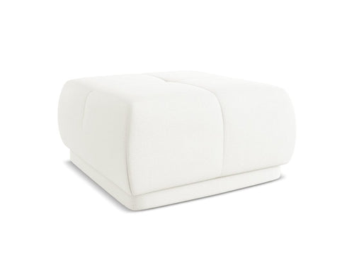 Makamii Taburet tapitat cu stofa, Hoku C6 Alb / Negru, l60xA60xH35 cm