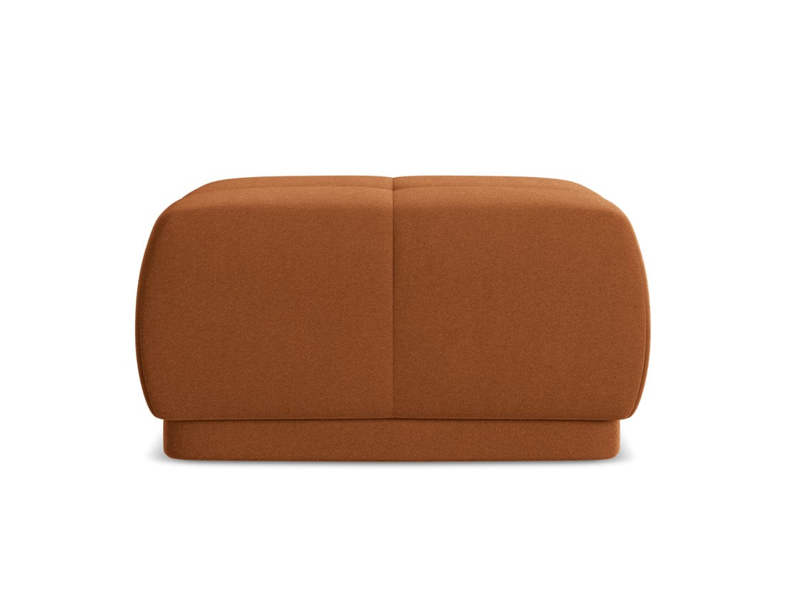 Makamii Taburet tapitat cu stofa, Hoku Velvet C12 Caramiziu / Negru, l60xA60xH35 cm