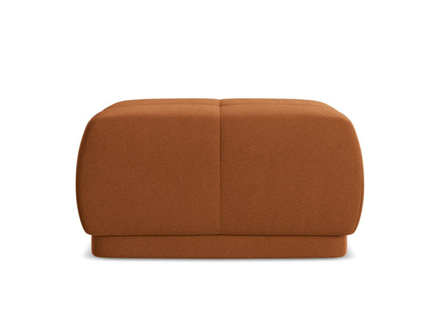 Makamii Taburet tapitat cu stofa, Hoku Velvet C12 Caramiziu / Negru, l60xA60xH35 cm