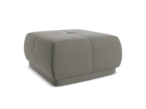 Makamii Taburet tapitat cu stofa, Hoku Velvet C16 Gri / Negru, l60xA60xH35 cm