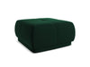Makamii Taburet tapitat cu stofa, Hoku Velvet C24 Verde / Negru, l60xA60xH35 cm