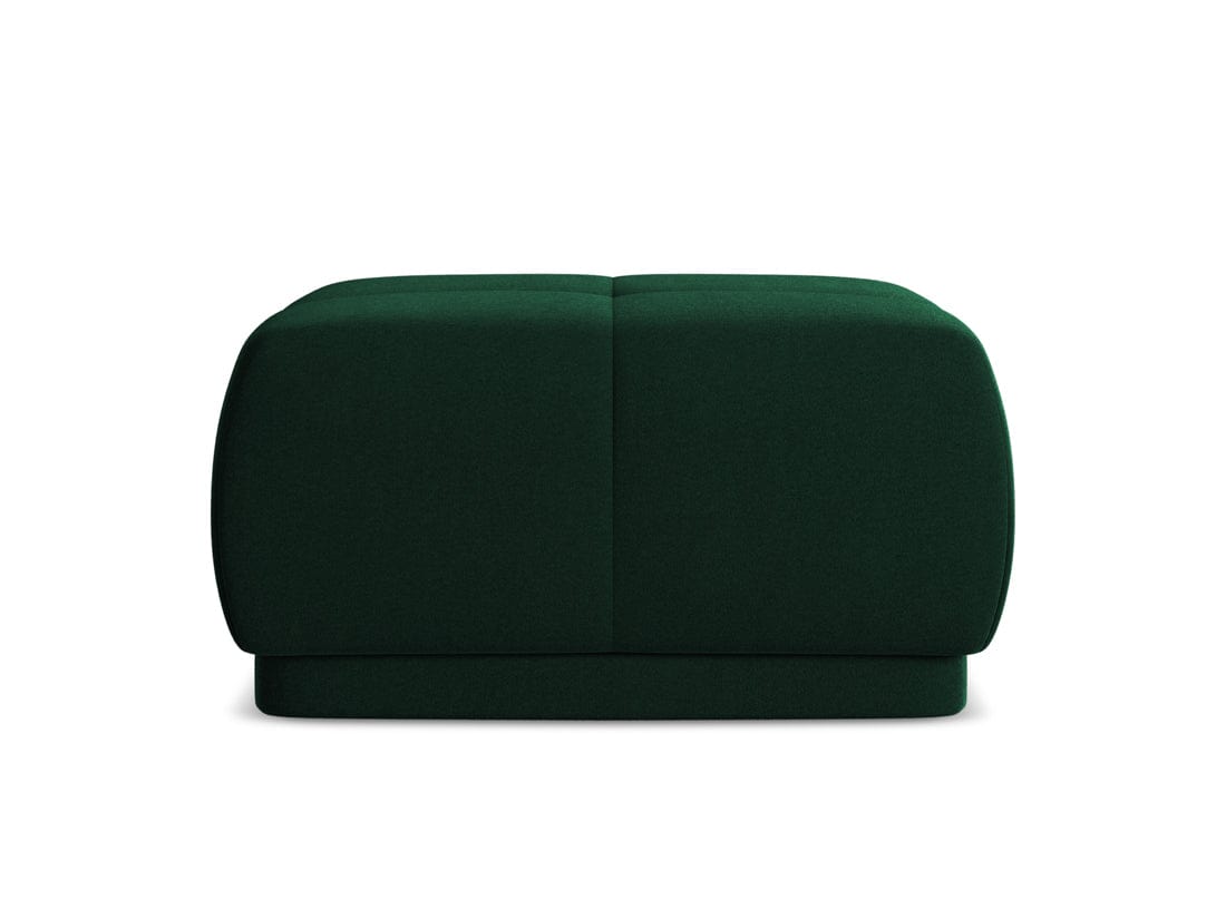 Makamii Taburet tapitat cu stofa, Hoku Velvet C24 Verde / Negru, l60xA60xH35 cm