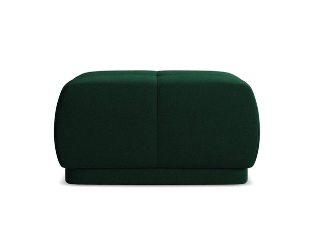 Makamii Taburet tapitat cu stofa, Hoku Velvet C24 Verde / Negru, l60xA60xH35 cm