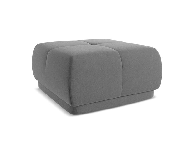 Makamii Taburet tapitat cu stofa, Hoku Velvet C4 Gri / Negru, l60xA60xH35 cm