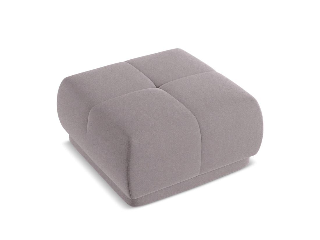 Makamii Taburet tapitat cu stofa, Hoku Velvet C8 Lila / Negru, l60xA60xH35 cm