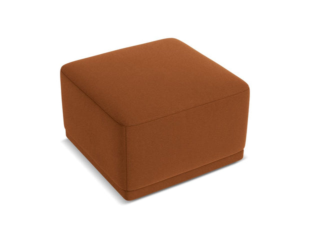 Makamii Taburet tapitat cu stofa, Kaila Velvet C12 Caramiziu / Negru, l65xA65xH40 cm