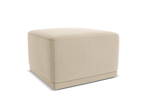 Makamii Taburet tapitat cu stofa, Kaila Velvet C20 Bej Deschis / Negru, l65xA65xH40 cm