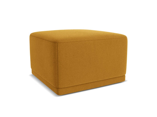 Makamii Taburet tapitat cu stofa, Kaila Velvet C21 Mustariu / Negru, l65xA65xH40 cm