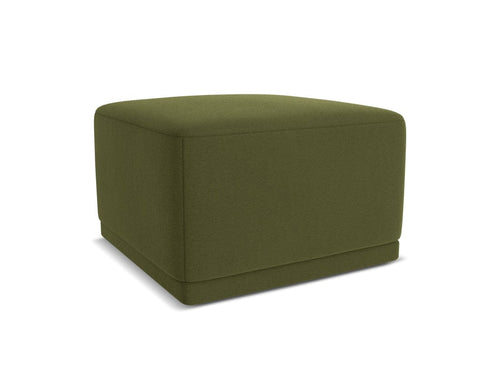 Makamii Taburet tapitat cu stofa, Kaila Velvet C23 Verde Olive / Negru, l65xA65xH40 cm