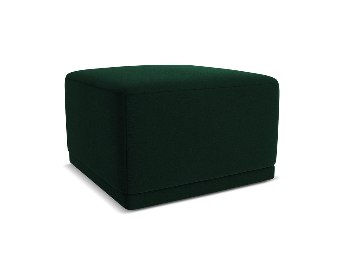 Makamii Taburet tapitat cu stofa, Kaila Velvet C24 Verde / Negru, l65xA65xH40 cm