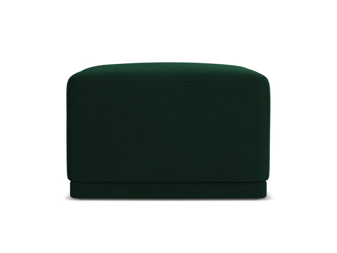 Makamii Taburet tapitat cu stofa, Kaila Velvet C24 Verde / Negru, l65xA65xH40 cm