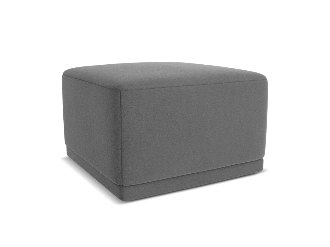 Makamii Taburet tapitat cu stofa, Kaila Velvet C4 Gri / Negru, l65xA65xH40 cm