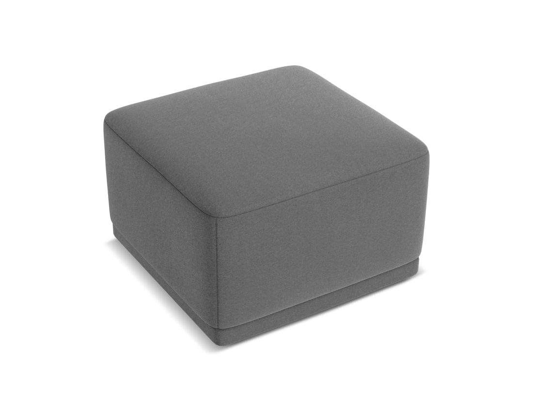 Makamii Taburet tapitat cu stofa, Kaila Velvet C4 Gri / Negru, l65xA65xH40 cm