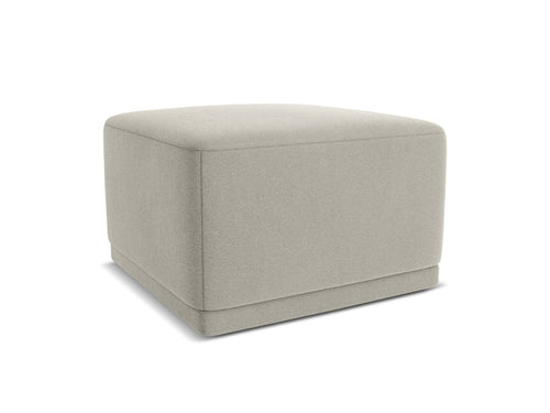 Makamii Taburet tapitat cu stofa, Kaila Velvet C6 Gri Deschis / Negru, l65xA65xH40 cm