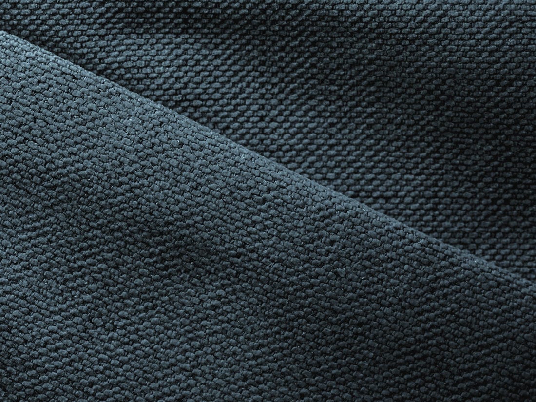 Makamii Taburet tapitat cu stofa, Kapua C5 Albastru / Negru, l102xA62xH40 cm