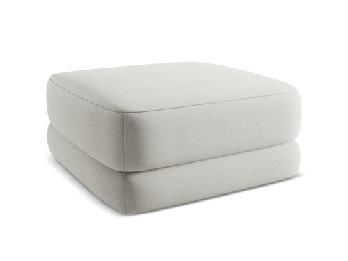 Makamii Taburet tapitat cu stofa, Kiana C15 Argintiu / Negru, l75xA75xH39 cm