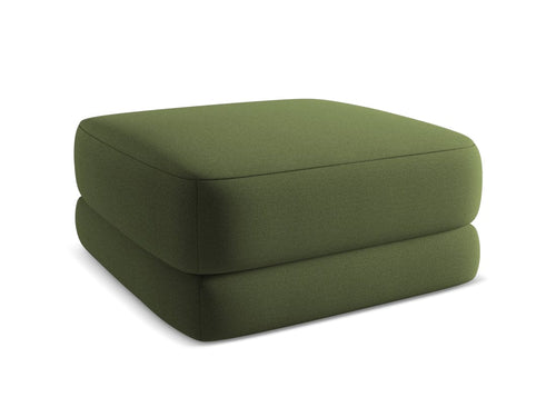 Makamii Taburet tapitat cu stofa, Kiana C27 Verde Olive / Negru, l75xA75xH39 cm