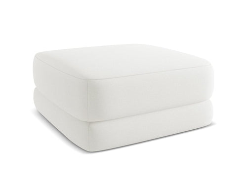 Makamii Taburet tapitat cu stofa, Kiana C6 Alb / Negru, l75xA75xH39 cm