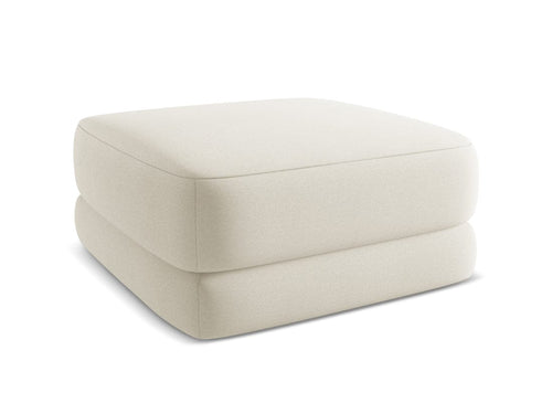 Makamii Taburet tapitat cu stofa, Kiana C8 Crem Deschis / Negru, l75xA75xH39 cm