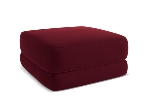 Makamii Taburet tapitat cu stofa, Kiana Velvet C14 Burgundy / Negru, l75xA75xH39 cm