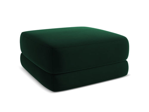 Makamii Taburet tapitat cu stofa, Kiana Velvet C24 Verde / Negru, l75xA75xH39 cm