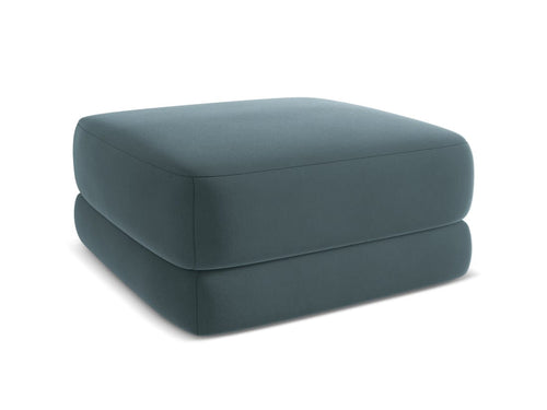 Makamii Taburet tapitat cu stofa, Kiana Velvet C27 Marin / Negru, l75xA75xH39 cm