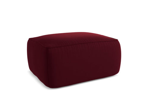 Makamii Taburet tapitat cu stofa, Liko Velvet C14 Burgundy / Negru, l80xA60xH40 cm
