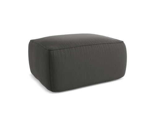 Makamii Taburet tapitat cu stofa, Liko Velvet C2 Gri Inchis / Negru, l80xA60xH40 cm