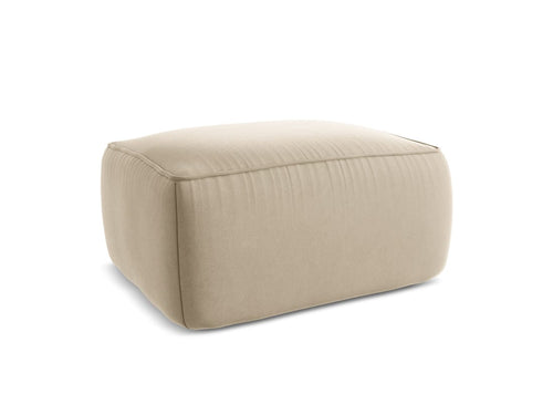 Makamii Taburet tapitat cu stofa, Liko Velvet C20 Bej Deschis / Negru, l80xA60xH40 cm