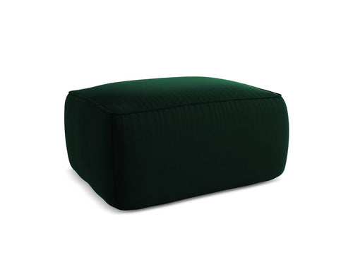 Makamii Taburet tapitat cu stofa, Liko Velvet C24 Verde / Negru, l80xA60xH40 cm