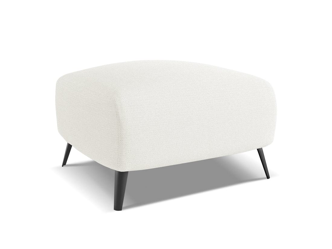 Makamii Taburet tapitat cu stofa, Malie C1 Alb / Negru, l65xA65xH44 cm