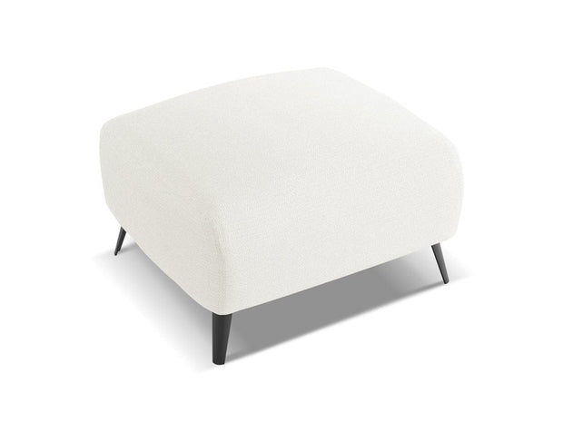 Makamii Taburet tapitat cu stofa, Malie C1 Alb / Negru, l65xA65xH44 cm