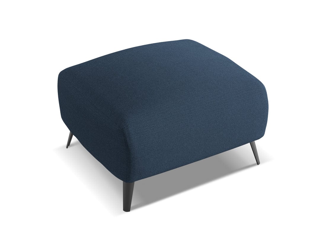 Makamii Taburet tapitat cu stofa, Malie C10 Albastru Inchis / Negru, l65xA65xH44 cm