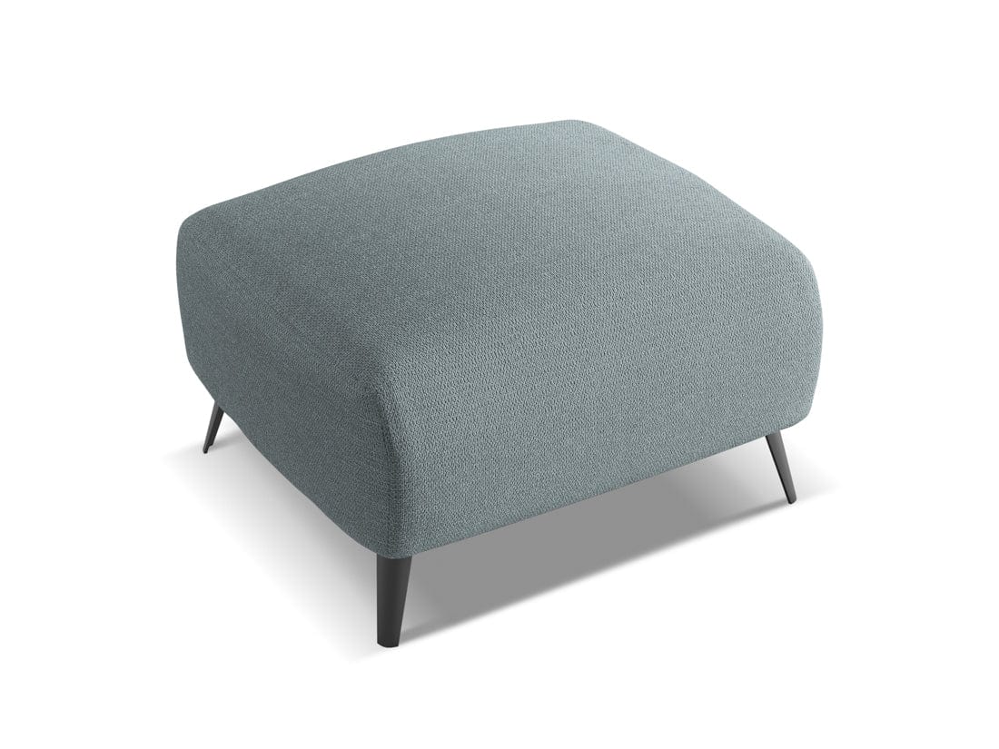 Makamii Taburet tapitat cu stofa, Malie C12 Albastru / Negru, l65xA65xH44 cm