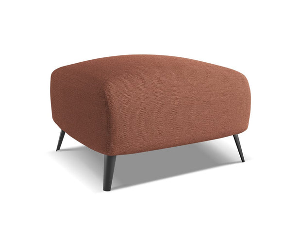 Makamii Taburet tapitat cu stofa, Malie C6 Caramiziu / Negru, l65xA65xH44 cm