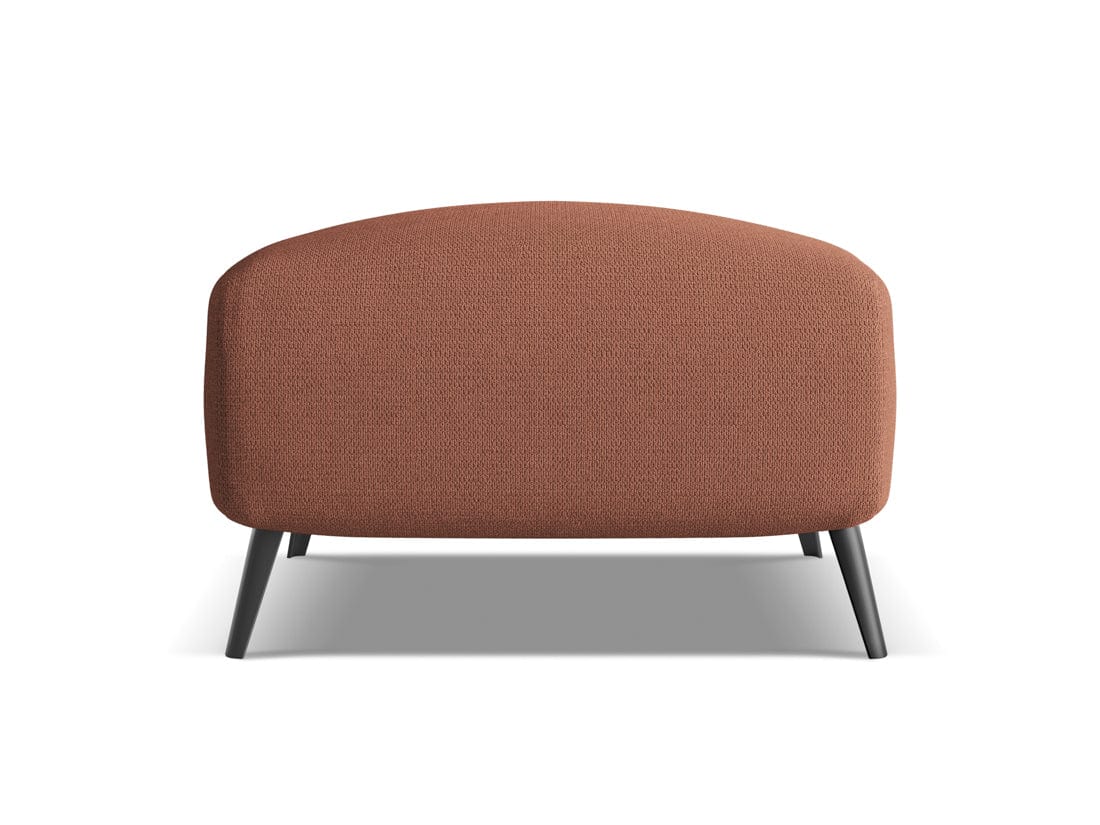 Makamii Taburet tapitat cu stofa, Malie C6 Caramiziu / Negru, l65xA65xH44 cm