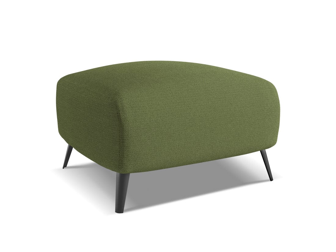 Makamii Taburet tapitat cu stofa, Malie C9 Verde / Negru, l65xA65xH44 cm