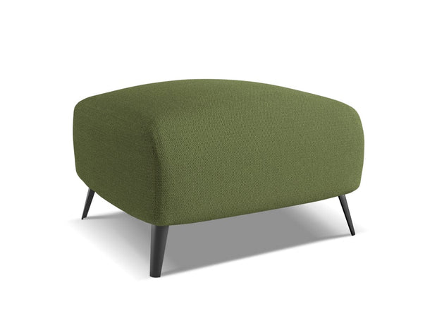 Makamii Taburet tapitat cu stofa, Malie C9 Verde / Negru, l65xA65xH44 cm