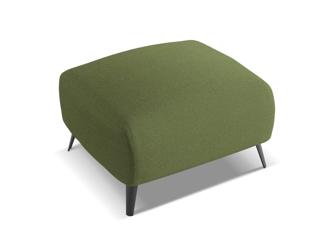 Makamii Taburet tapitat cu stofa, Malie C9 Verde / Negru, l65xA65xH44 cm